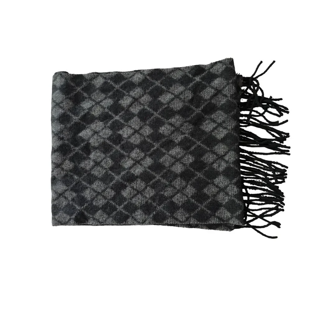 Cashmere scarf club room black and white
